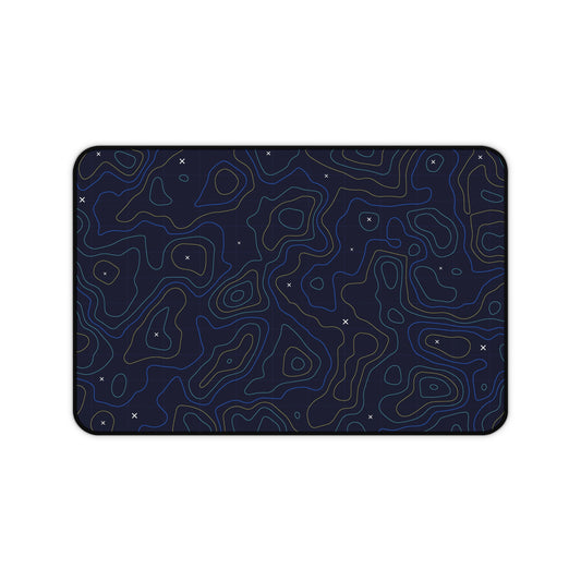 Blue and Yellow Topographic Large mouse pad.