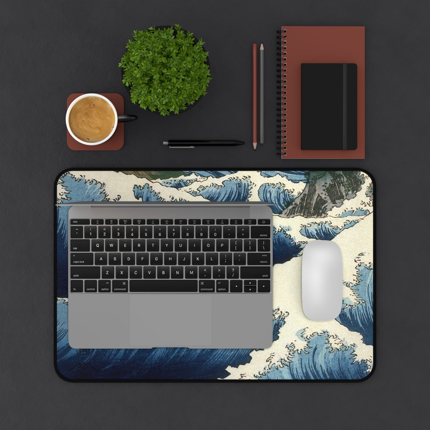 Kanagawa Oki Nami Ura Large Mouse Pad.