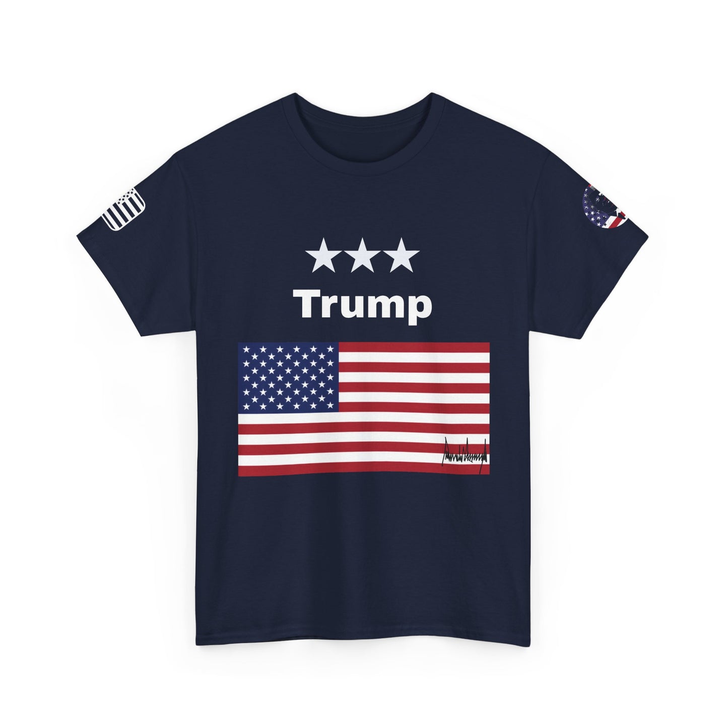 Patriotic Unisex Heavy Cotton Tee | American Flag Design