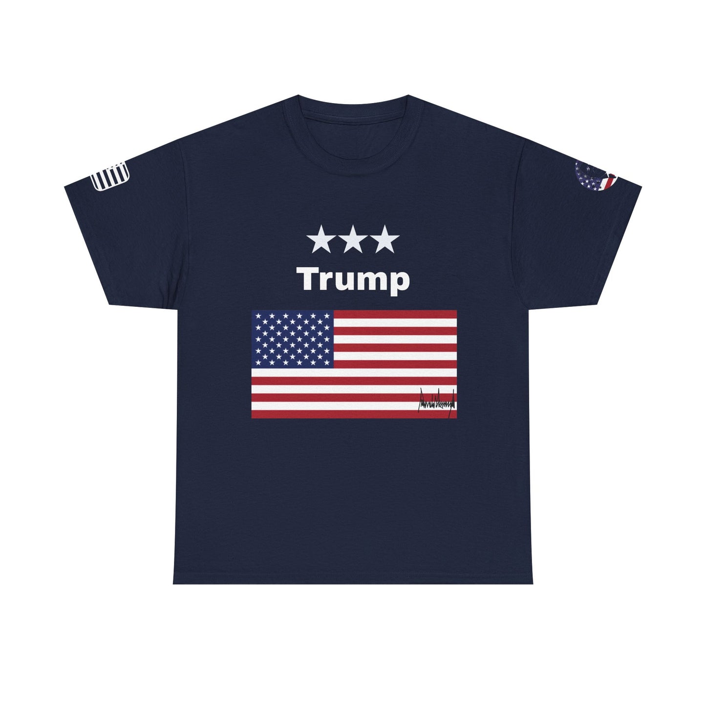 Patriotic Unisex Heavy Cotton Tee | American Flag Design